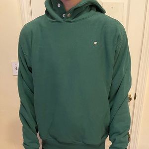 Green Champion Reverse Weave hoodie